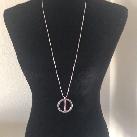 WHITE HOUSE BLACK MARKET CUFF BRACELET & CIRCLE PENDANT NECKLACE W/ BAGUETTES - Picture 8 of 12